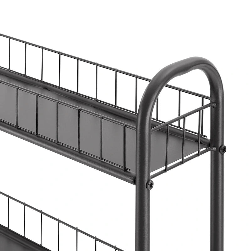 Carrello contenitore stretto a 6 livelli con ruote bloccabili