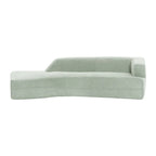 Curved Chaise Lounge with Boucle Upholstery