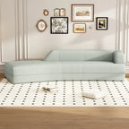 Curved Chaise Lounge with Boucle Upholstery