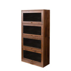 Meuble de rangement de bureau avec portes vitrées et étagères