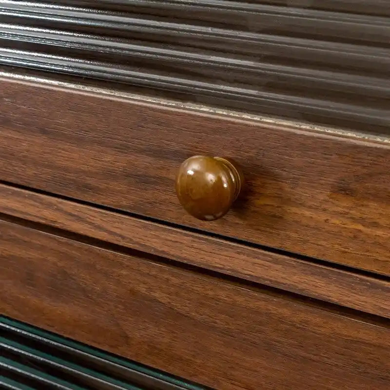 Meuble de rangement de bureau avec portes vitrées et étagères