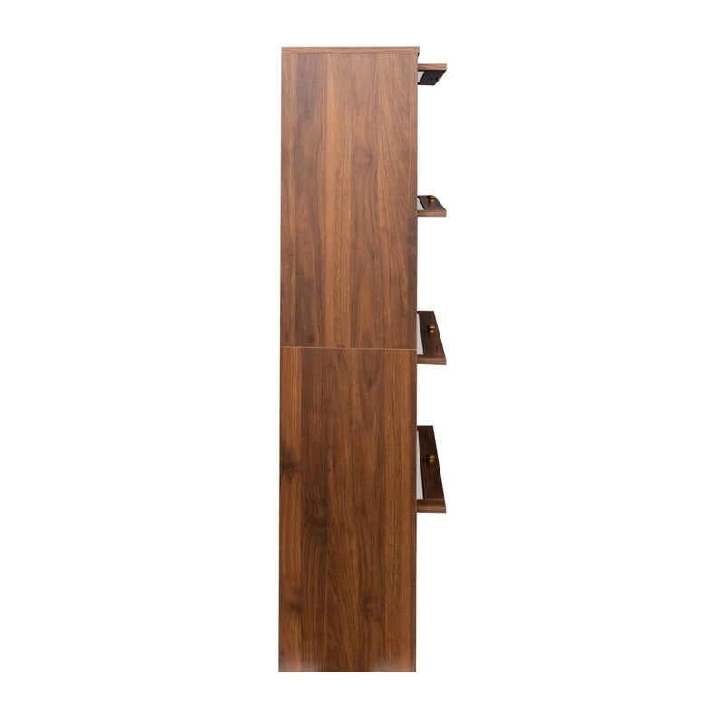 Meuble de rangement de bureau avec portes vitrées et étagères