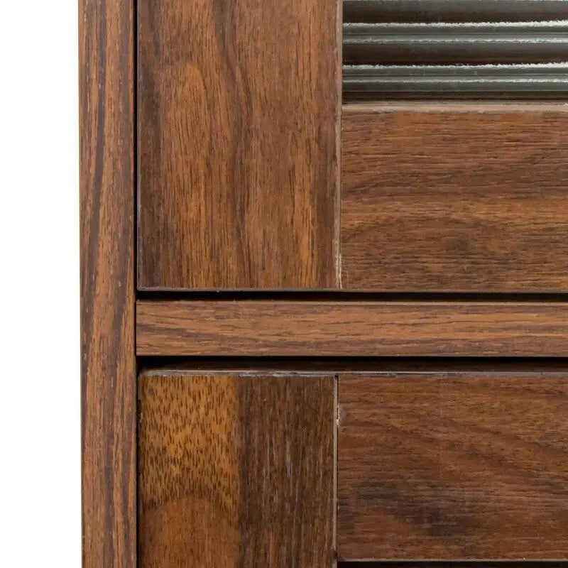 Meuble de rangement de bureau avec portes vitrées et étagères