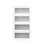 Meuble de rangement de bureau avec portes vitrées et étagères