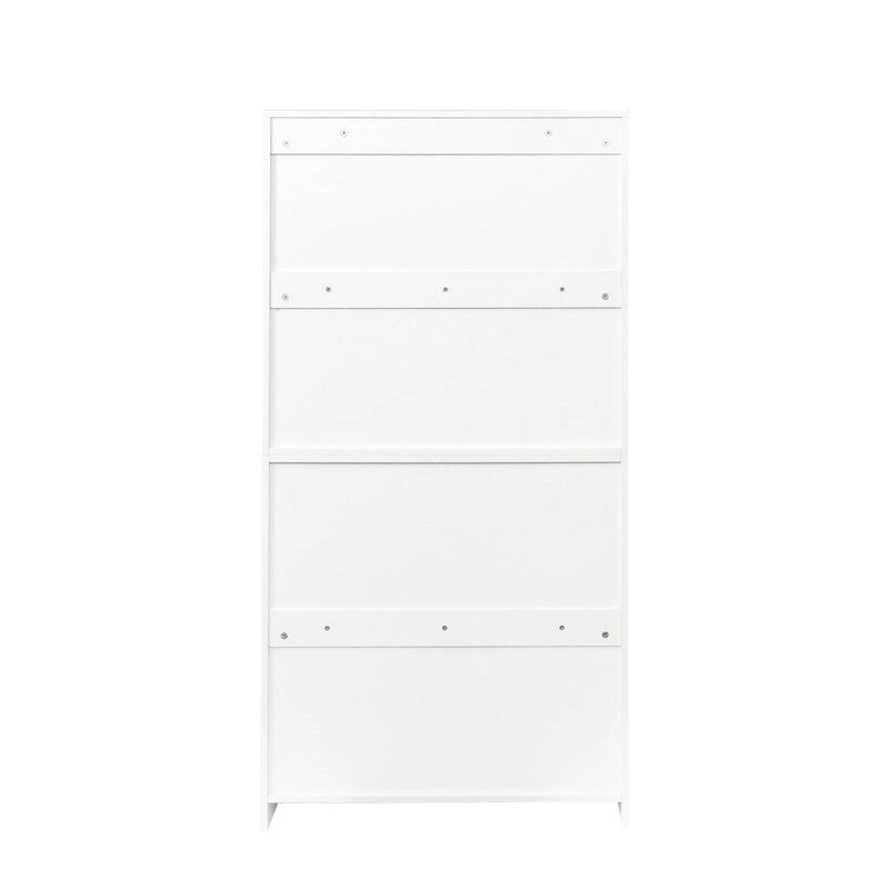 Meuble de rangement de bureau avec portes vitrées et étagères