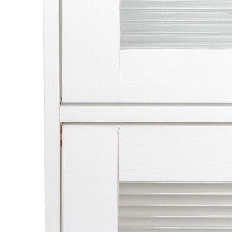 Meuble de rangement de bureau avec portes vitrées et étagères
