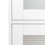 Meuble de rangement de bureau avec portes vitrées et étagères
