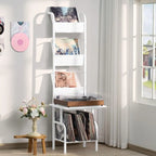 Hohes Plattenspielerregal mit Vinyl-Aufbewahrung - 19.68 x 15.35 x 56.69 Inches