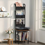 Hohes Plattenspielerregal mit Vinyl-Aufbewahrung - 19.68 x 15.35 x 56.69 Inches