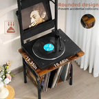 Hohes Plattenspielerregal mit Vinyl-Aufbewahrung - 19.68 x 15.35 x 56.69 Inches