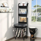 Hohes Plattenspielerregal mit Vinyl-Aufbewahrung - 19.68 x 15.35 x 56.69 Inches
