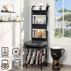 Hohes Plattenspielerregal mit Vinyl-Aufbewahrung - 19.68 x 15.35 x 56.69 Inches