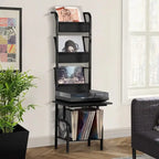 Hohes Plattenspielerregal mit Vinyl-Aufbewahrung - 19.68 x 15.35 x 56.69 Inches