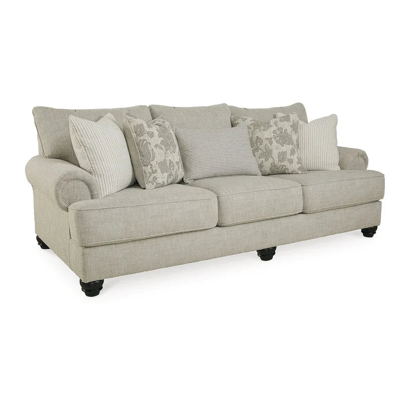 Asanti Beige Fabric Sofa - 98W x 44D x 40H