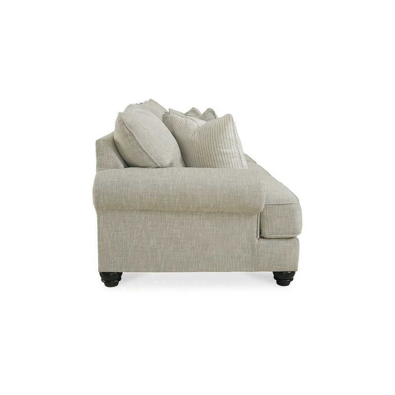 Asanti Beige Fabric Sofa - 98W x 44D x 40H