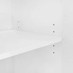 Storage Cabinet with 2 Doors and 2 Drawers, Adjustable Shelves