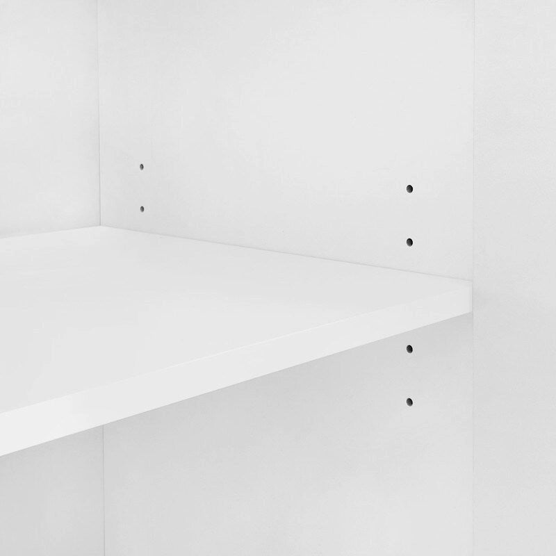 Storage Cabinet with 2 Doors and 2 Drawers, Adjustable Shelves