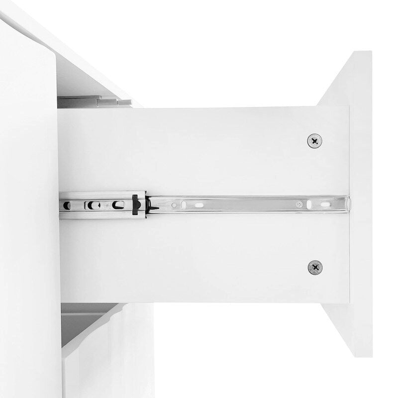 Storage Cabinet with 2 Doors and 2 Drawers, Adjustable Shelves