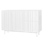 Storage Cabinet with 2 Doors and 2 Drawers, Adjustable Shelves