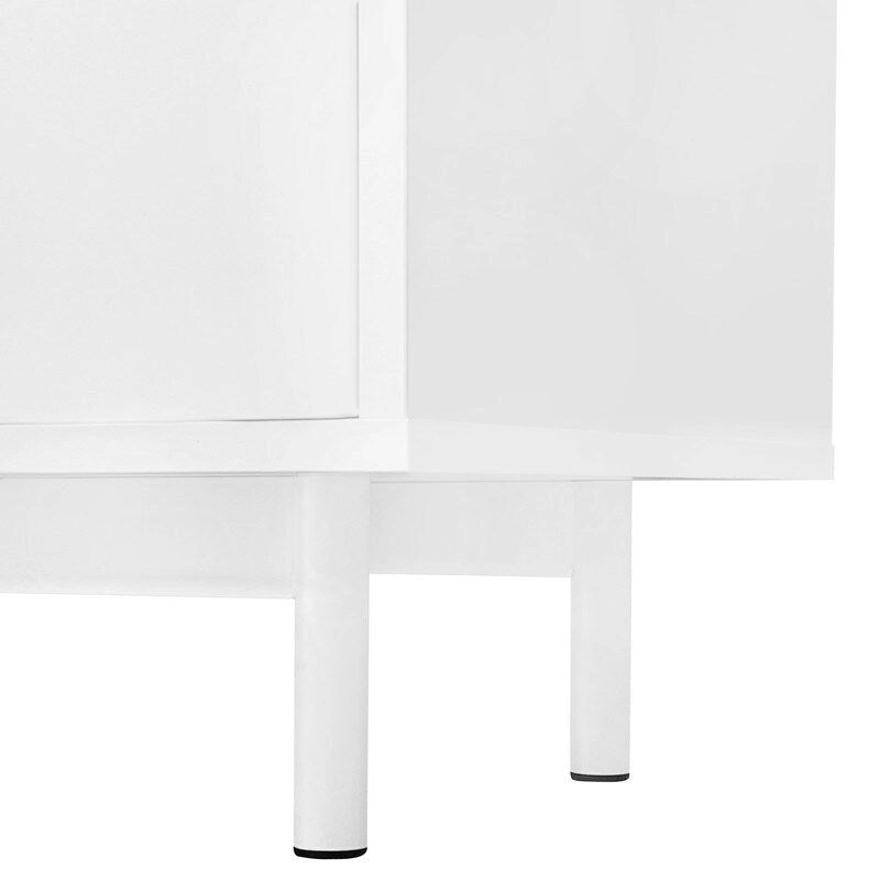 Storage Cabinet with 2 Doors and 2 Drawers, Adjustable Shelves