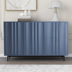 Storage Cabinet with 2 Doors and 2 Drawers, Adjustable Shelves