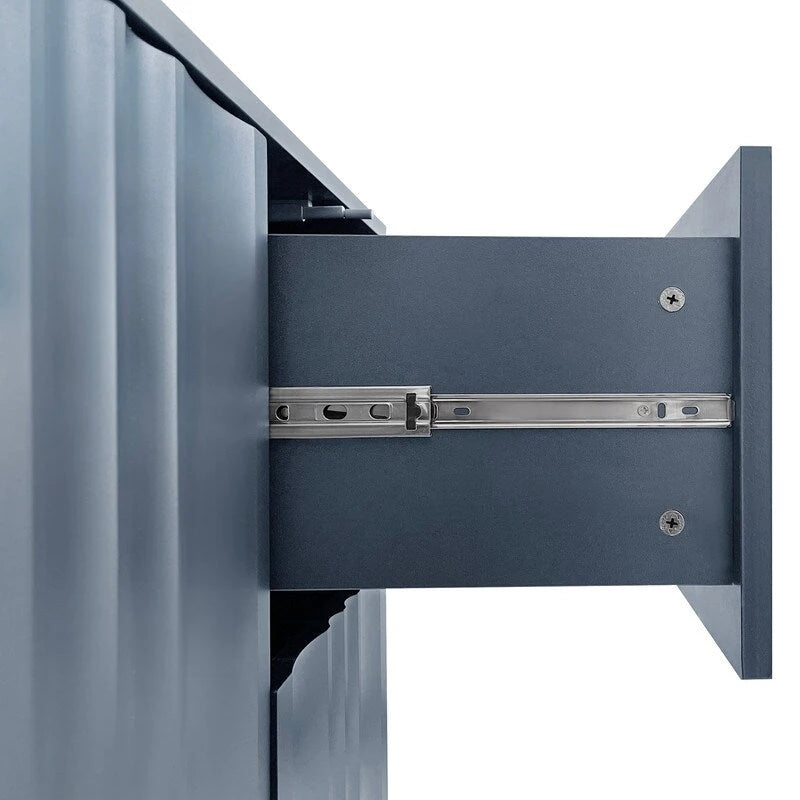 Storage Cabinet with 2 Doors and 2 Drawers, Adjustable Shelves