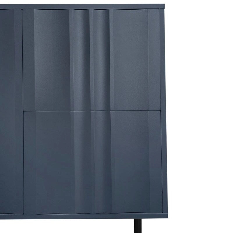 Storage Cabinet with 2 Doors and 2 Drawers, Adjustable Shelves