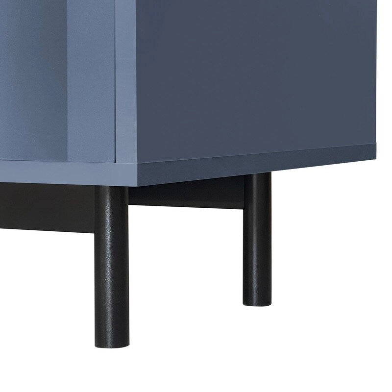 Storage Cabinet with 2 Doors and 2 Drawers, Adjustable Shelves