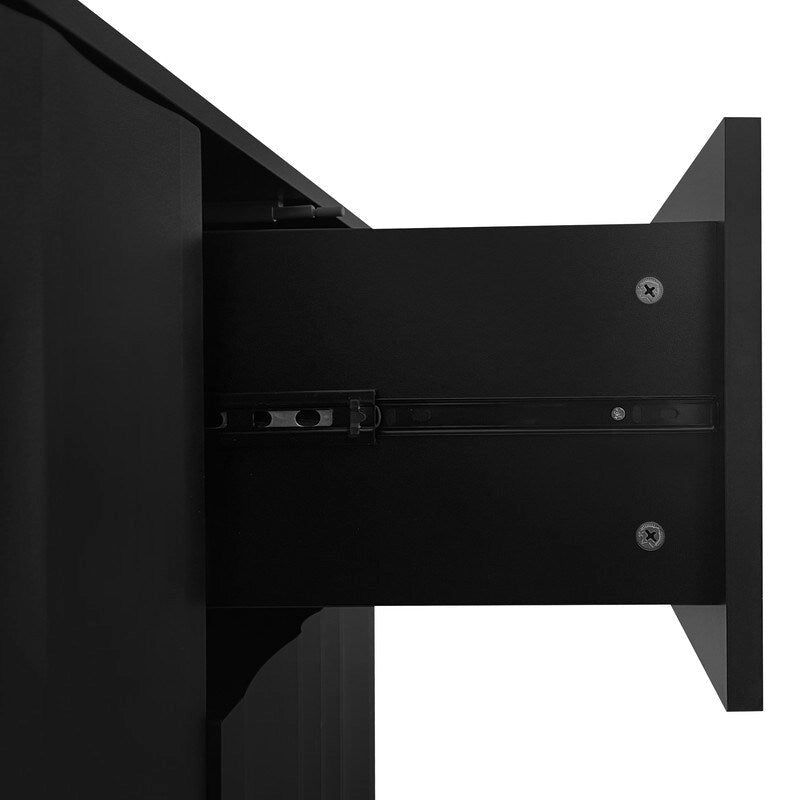 Storage Cabinet with 2 Doors and 2 Drawers, Adjustable Shelves