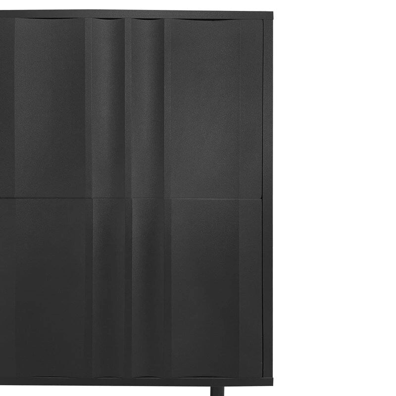Storage Cabinet with 2 Doors and 2 Drawers, Adjustable Shelves