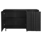 Storage Cabinet with 2 Doors and 2 Drawers, Adjustable Shelves