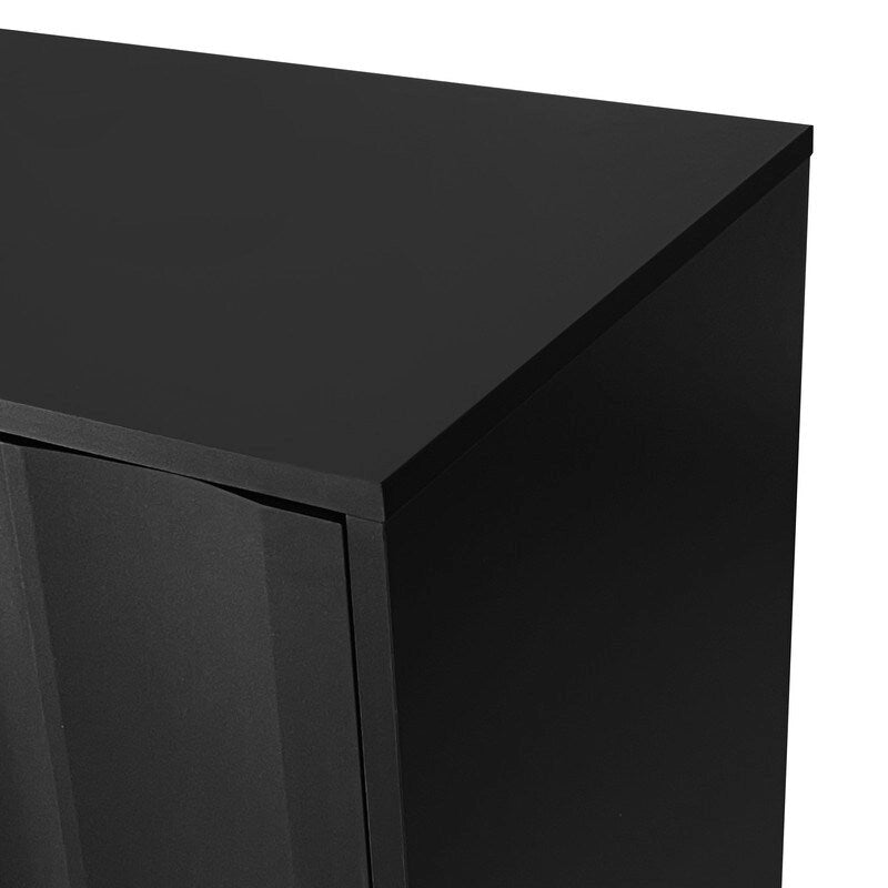 Storage Cabinet with 2 Doors and 2 Drawers, Adjustable Shelves