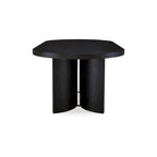 86-Inch Oval Dining Table with Pedestal Base, Black Finish