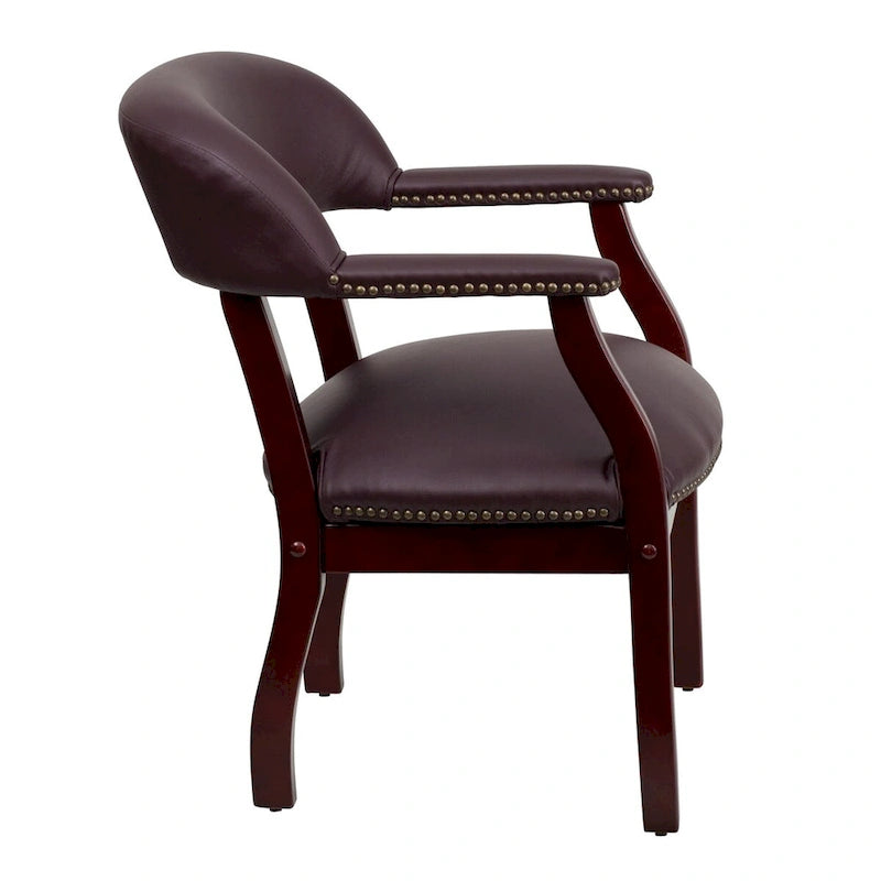 Upholstered Conference Chair with Nailhead Trim