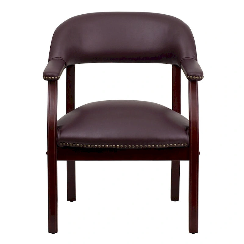 Upholstered Conference Chair with Nailhead Trim