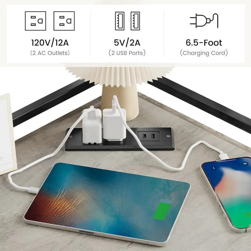 Corner Cabinet with USB Charging Ports and Outlets