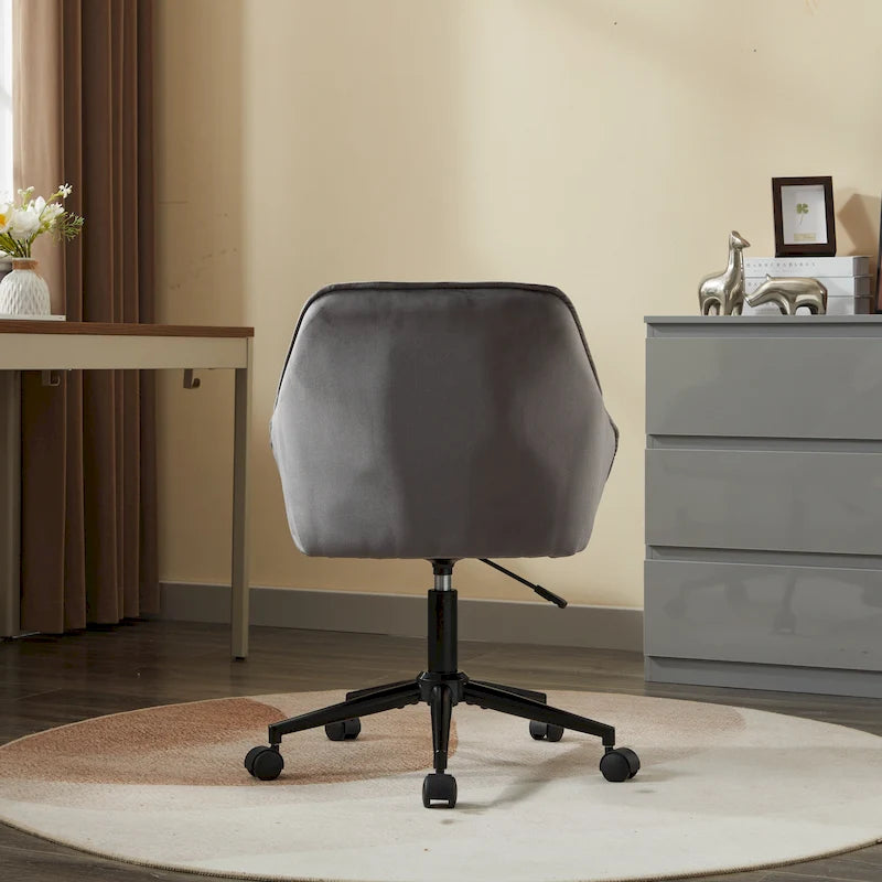 Velvet Upholstered Home Office Chair