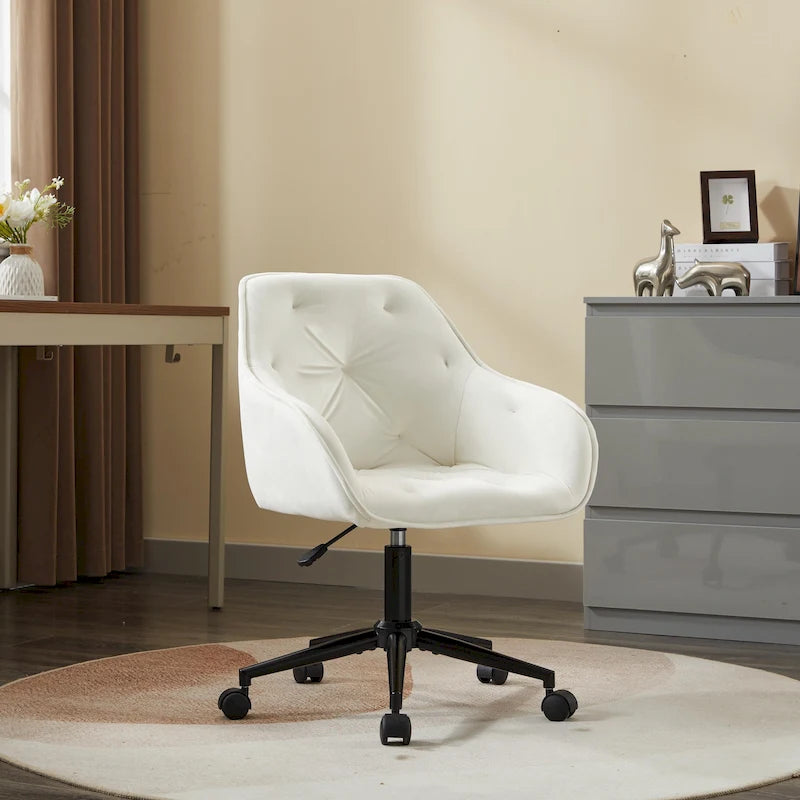 Velvet Upholstered Home Office Chair